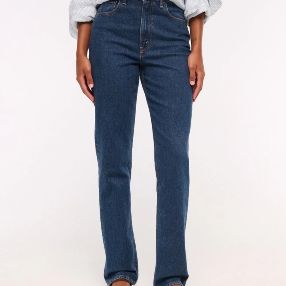 Abercrombie & Fitch The 90s Straight Ultra High Rise Jeans Curve Love - Picture 2 of 11